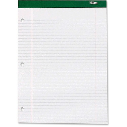 TOPS Perforated 3-Hole Punched Legal Pad