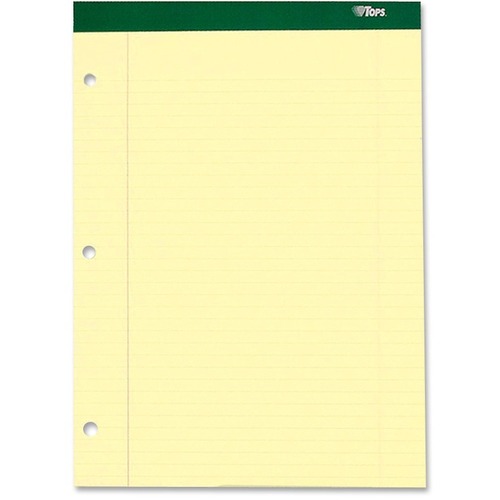 TOPS Perforated 3-Hole Punched Legal Pad