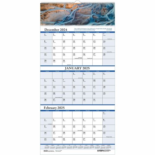 House of Doolittle House of Doolittle Earthscapes Three Month Wall Calendar