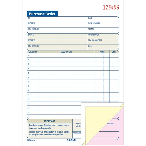 Adams Purchase Order Form