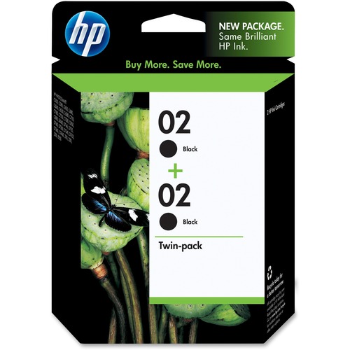 HP HP 02 Twinpack Black Ink Cartridge