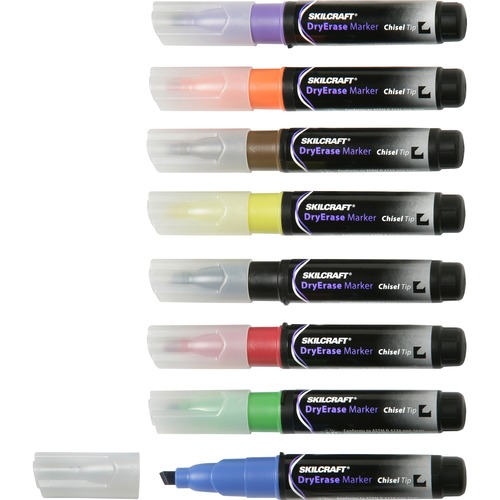 SKILCRAFT SKILCRAFT Dry Erase 8-Color Assorted Marker