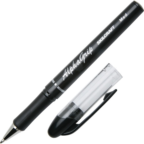 SKILCRAFT SKILCRAFT Cushion Grip Transparent Ballpoint Pen