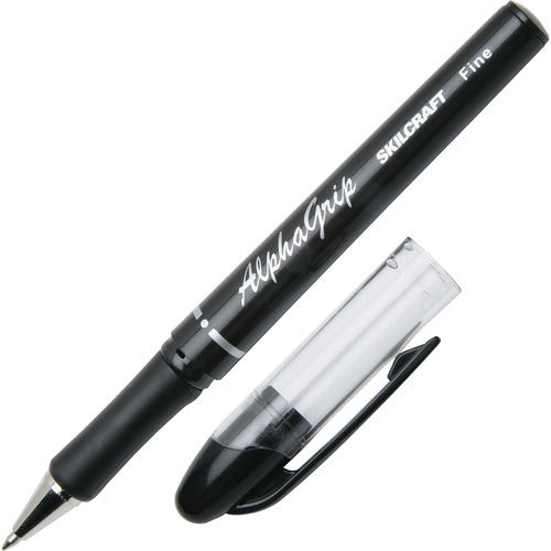 SKILCRAFT SKILCRAFT Cushion Grip Transparent Ballpoint Pen