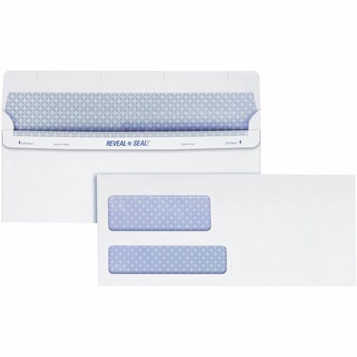 Quality Park Quality Park Reveal-n-Seal Double Window Envelope