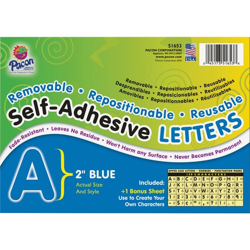 Pacon Pacon Colored Self-Adhesive Removable Letters