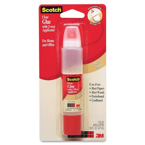 Scotch Scotch 2-Way Applicator Clear Glue Stick