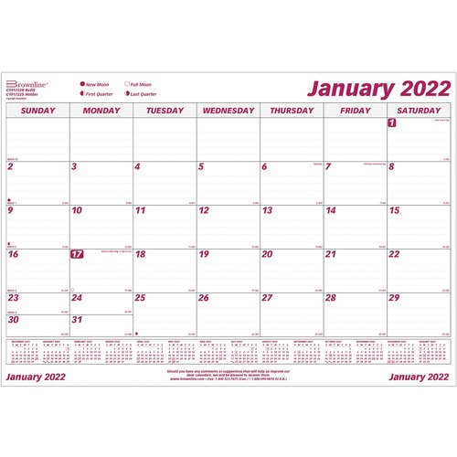 Brownline Brownline Monthly Planning Desk Calendar Refill