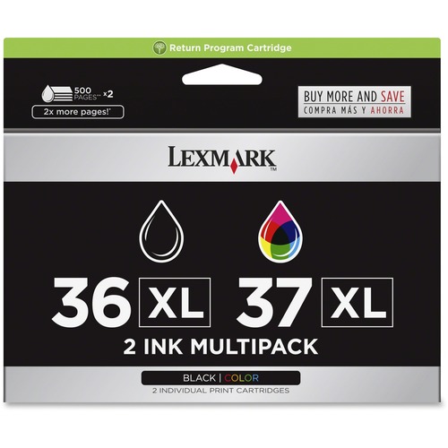 Lexmark No. 36XL/No. 37XL Black and Color High Yield Return Program In