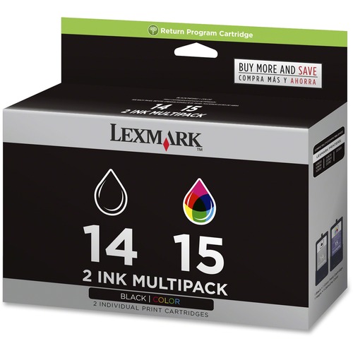 Lexmark Lexmark No. 14/ No. 15 Black and Tri-Color Return Program Ink Cartridg