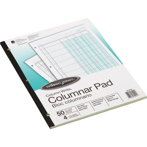 Acco Acco Side-Bound Punched Columnar Pads