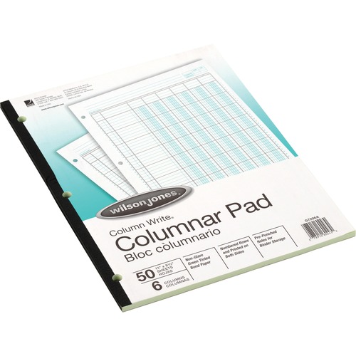 Acco Side-Bound Punched Columnar Pads