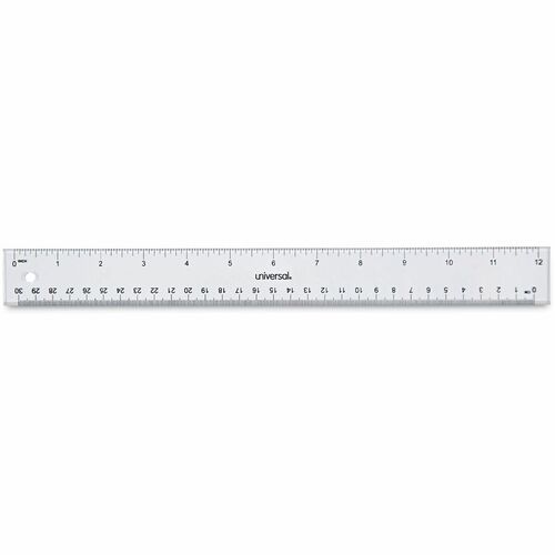 UNIVERSAL 12" CLEAR PLASTIC  RULER