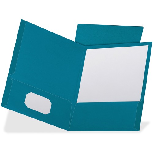 TOPS TOPS Linen Twin Pocket Folders, Letter Size, Teal