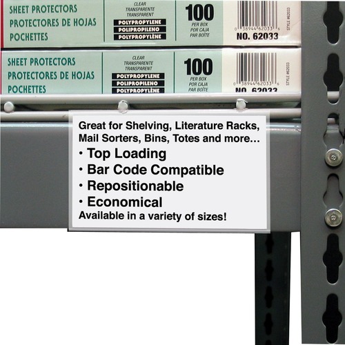 C-Line C-Line Best Value Peel/Stick Shelf Label Holders