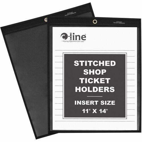 C-line Shop Ticket Holders, Stitched, One Side Clear, 11 x 14, 25/BX,