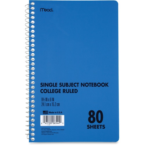 Mead Mid Tier Single Subject Notebook