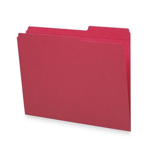 Smead 12786 Red Colored File Folders with Reinforced Tab