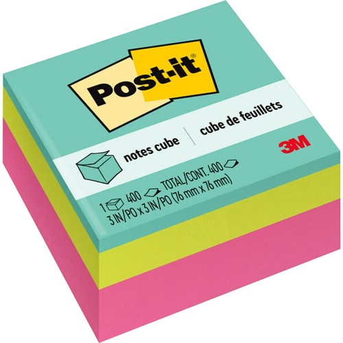 Post-it Pink Wave Convenient Memo Cubes
