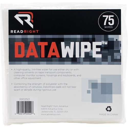 Read Right DataWipe RR1250 Cleaning Wipe