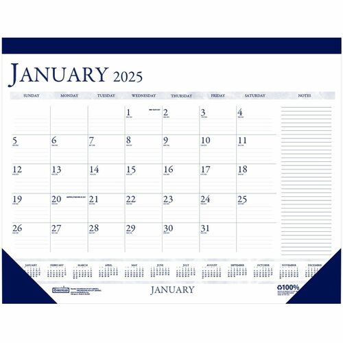 House of Doolittle Two-Color Monthly Desk Pad Calendar