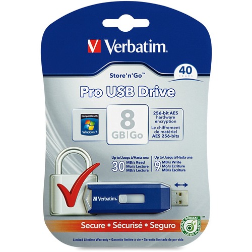 Verbatim 8GB Store 'n' Go PRO USB Flash Drive with Encryption