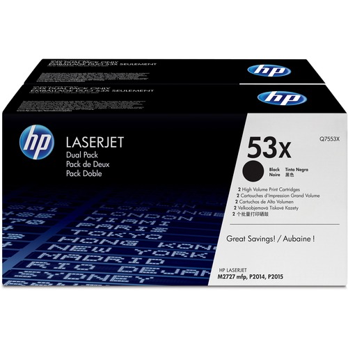 HP HP 53X (Q7553XD) 2-pack High Yield Black Original LaserJet Toner Cartr