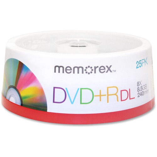 Memorex 05712 DVD Recordable Media - DVD+R DL - 8x - 8.50 GB - 15 Pack