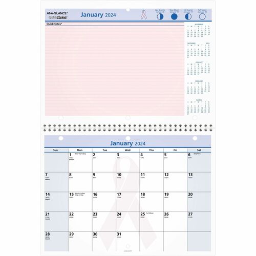 At-A-Glance QuickNotes Breast Cancer Awareness Calendar