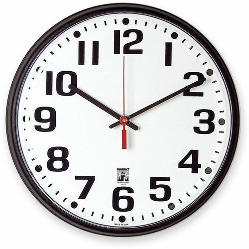 SKILCRAFT SKILCRAFT Black Body SelfSet Wall Clock