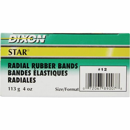 DIXON TICONDEROGA 89007 DIX89007  RUBBER BAND, STAR 1/4lb.* #12