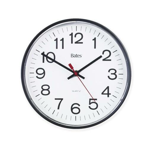 GBC 9847014 GBC9847014  CLOCK, RND QRTZ 12" TRAD*BK/WT