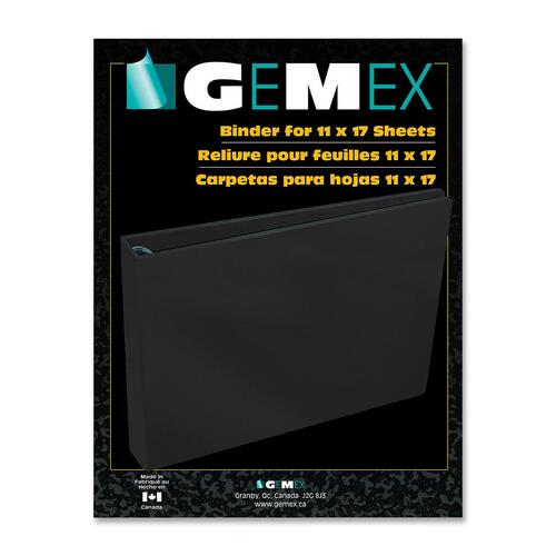 GEMEX B1117-1BK GMXB11171BK  BINDER POLY 11x17 D-R 1"*BLACK
