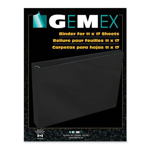 GEMEX B1117-2BK GMXB11172BK  BINDER POLY 11x17 D-R 2"*BLACK