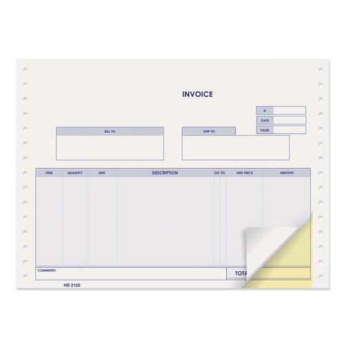 DOMINION BLUELINE HD2102 BLIHD2102 INVOICE, SIMPLEACC-W 2PT*1C/PK