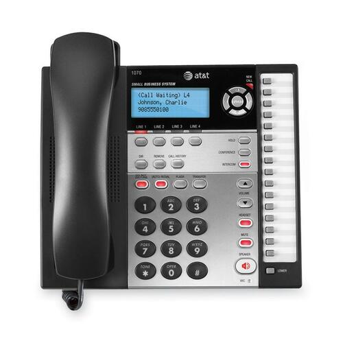 AT&T 1070 4-Line Expandable Corded Small Business Telephone with Calle