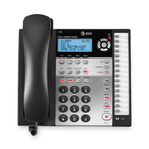 AT&T 1080 4-Line Expandable Corded Small Business Telephone with Digit