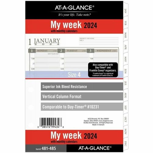 Day Runner Day Runner PRO Vertical Planner Refill