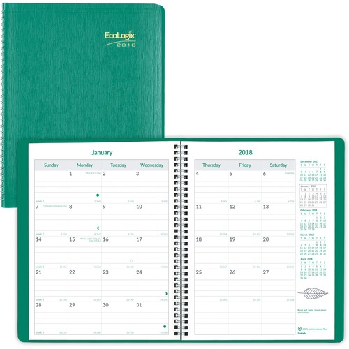 Brownline Brownline EcoLogix Monthly Planner