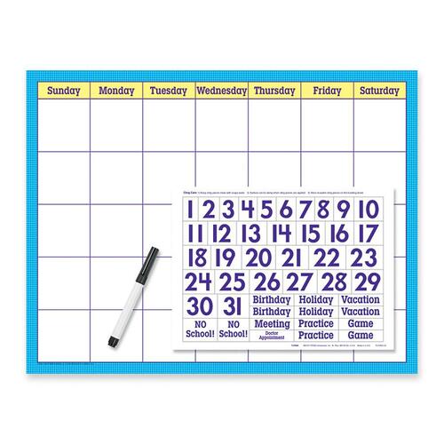Trend Wipe-off Calendar Kit Cling Numeral