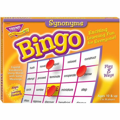 Trend Trend Synonyms Bingo Game