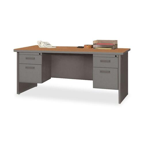 Lorell Durable Double Pedestal Desk