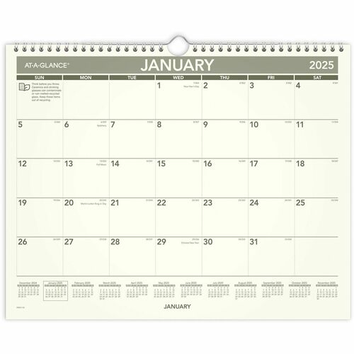 At-A-Glance Monthly Wall Calender