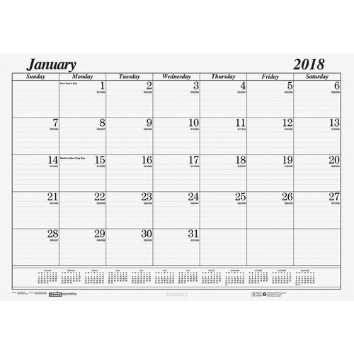 House of Doolittle House of Doolittle Economy Desk Pad Calendar Refill