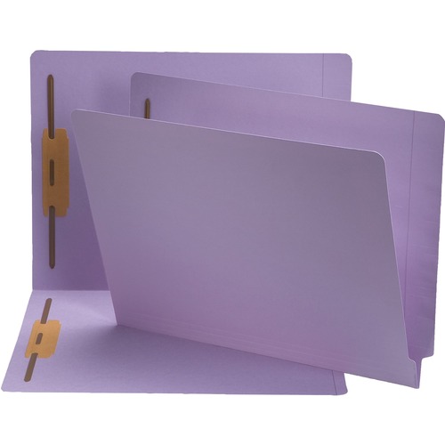 Smead Smead 25540 Lavender End Tab Colored Fastener File Folders with Reinfo