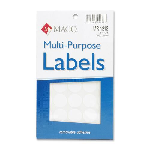 Maco MACO White Multi-Purpose Labels