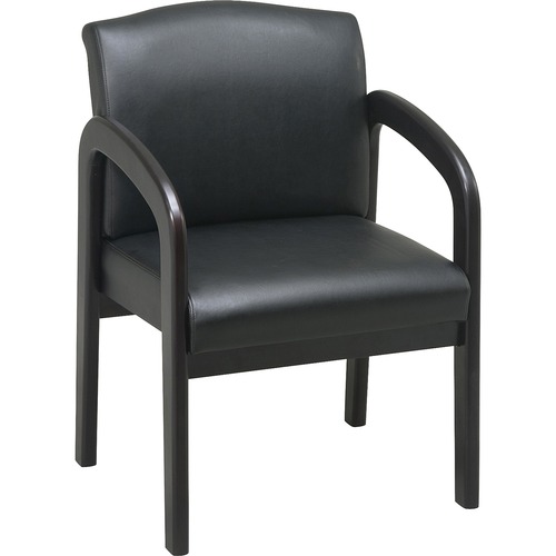 Lorell Lorell Deluxe Faux Guest Chair