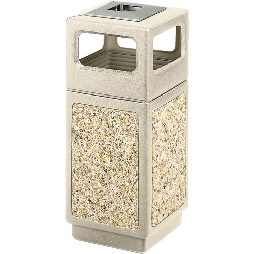 Safco Canmeleon Waste Receptacle Ash/Urn Side Open