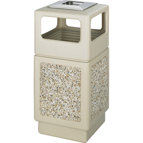 Safco Canmeleon Aggregate Side Open Receptacle with Ash Urn