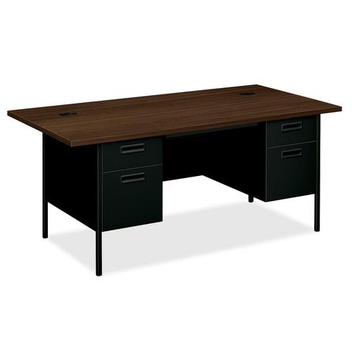 HON HON Metro Classic Box/Box/File/File Pedestal Desk with Overhang